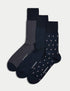 Marks & Spencer "3pk Assorted Mercerised Cotton Rich Socks"